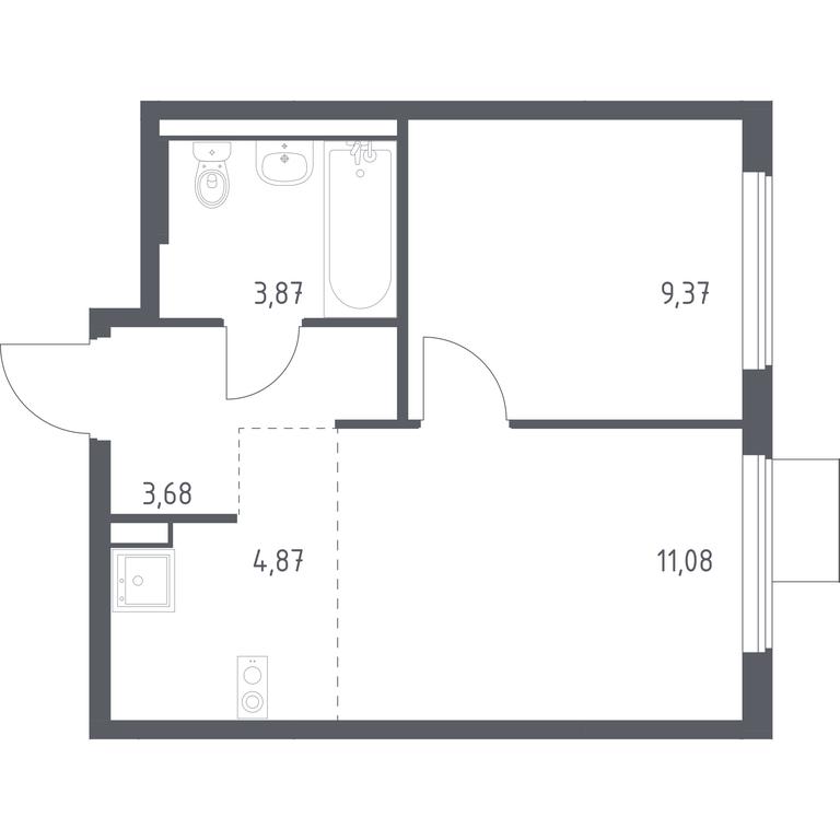 Apartment Sale, 32.87 sq. m. at Gorki Park, Shkolnaya ulitsa, 2, derevnya Korobovo, Leninskiy City District, Moscow Region, Russia #1 Apartment Sale, 32.87 sq. m. at Gorki Park, Shkolnaya ulitsa, 2, derevnya Korobovo, Leninskiy City District, Moscow Region, Russia #1