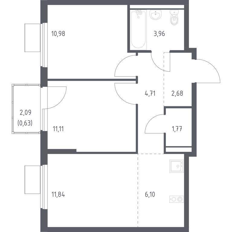Продажа 1-комн. квартиры, 53,78 м² в ЖК «Горки Парк», Школьная улица, 2, деревня Коробово, Ленинский городской округ, Московская область, Россия #1 Продажа 1-комн. квартиры, 53,78 м² в ЖК «Горки Парк», Школьная улица, 2, деревня Коробово, Ленинский городской округ, Московская область, Россия #1