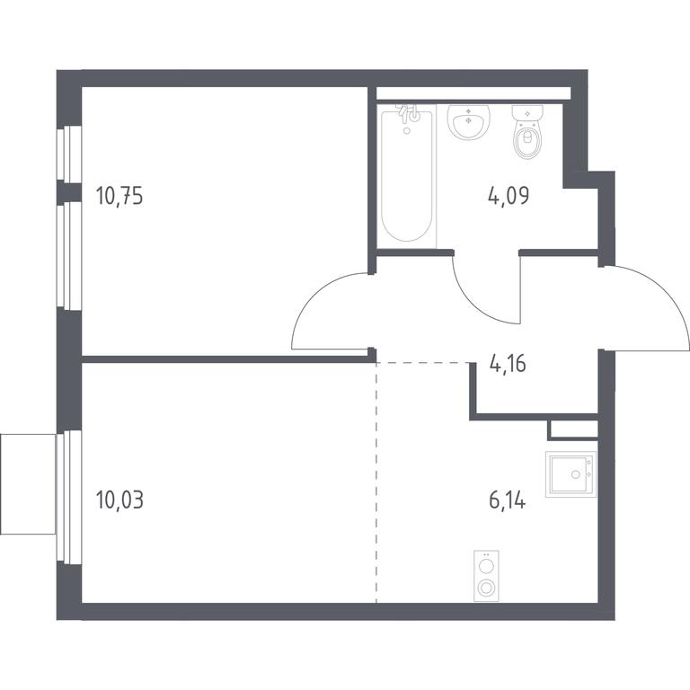 Продажа квартиры, 35,17 м² в ЖК «Горки Парк», Школьная улица, 2, деревня Коробово, Ленинский городской округ, Московская область, Россия #1 Продажа квартиры, 35,17 м² в ЖК «Горки Парк», Школьная улица, 2, деревня Коробово, Ленинский городской округ, Московская область, Россия #1