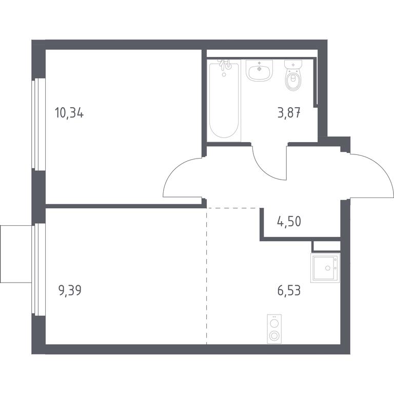 Продажа квартиры, 34,63 м² в ЖК «Горки Парк», Школьная улица, 2, деревня Коробово, Ленинский городской округ, Московская область, Россия #1 Продажа квартиры, 34,63 м² в ЖК «Горки Парк», Школьная улица, 2, деревня Коробово, Ленинский городской округ, Московская область, Россия #1