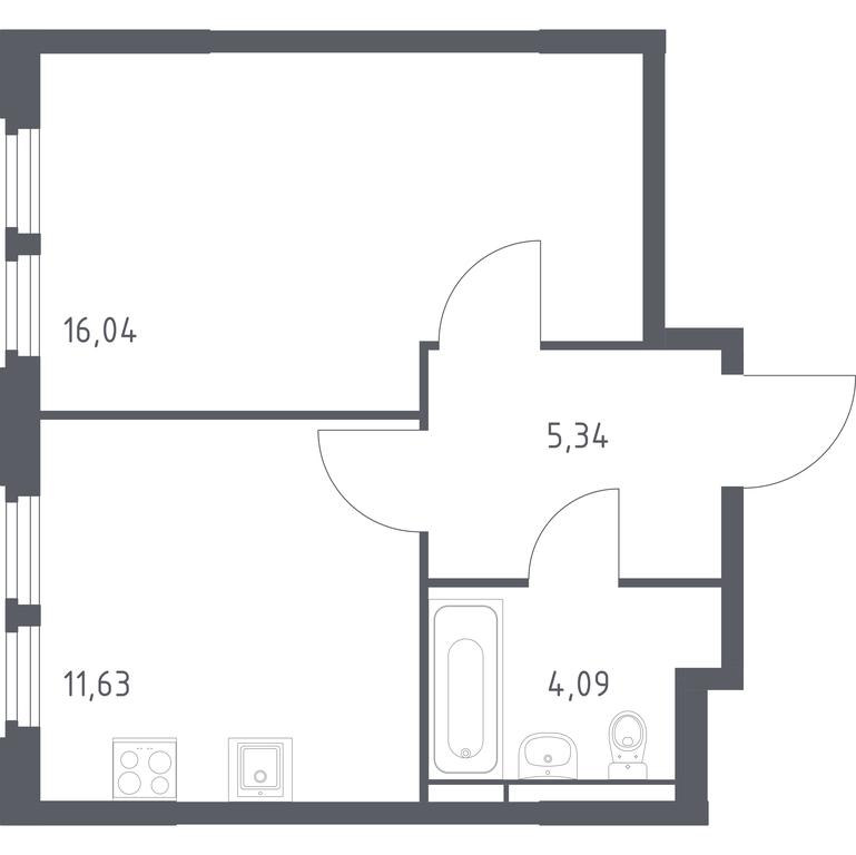 Apartment Sale, 37.1 sq. m. at Kosmicheskiy kvartal, M.K. Tikhonravova Street, Yubileyniy Microdistrict, Korolyov, Moscow Region, Russia #1 Apartment Sale, 37.1 sq. m. at Kosmicheskiy kvartal, M.K. Tikhonravova Street, Yubileyniy Microdistrict, Korolyov, Moscow Region, Russia #1
