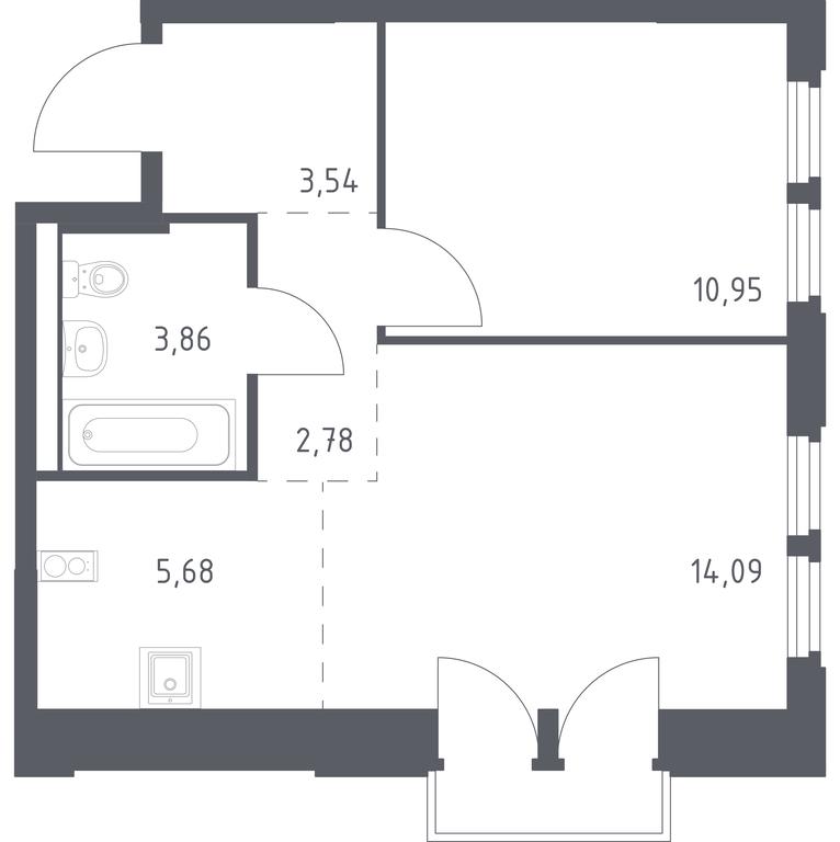 Apartment Sale, 40.9 sq. m. at Kosmicheskiy kvartal, M.K. Tikhonravova Street, Yubileyniy Microdistrict, Korolyov, Moscow Region, Russia #1 Apartment Sale, 40.9 sq. m. at Kosmicheskiy kvartal, M.K. Tikhonravova Street, Yubileyniy Microdistrict, Korolyov, Moscow Region, Russia #1