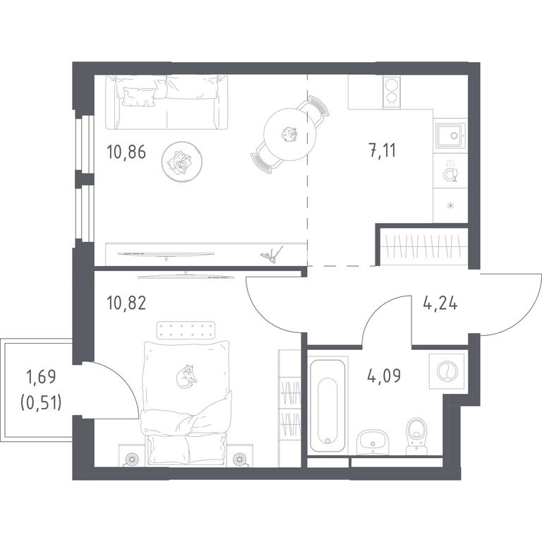 Apartment Sale, 37.63平方米 at Kosmicheskiy kvartal, M.K. Tikhonravova Street, Yubileyniy Microdistrict, Korolyov, Moscow Region, Russia #2 Apartment Sale, 37.63平方米 at Kosmicheskiy kvartal, M.K. Tikhonravova Street, Yubileyniy Microdistrict, Korolyov, Moscow Region, Russia #2