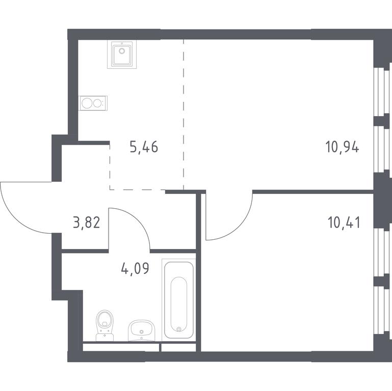 Apartment Sale, 34.72 sq. m. at Kosmicheskiy kvartal, M.K. Tikhonravova Street, Yubileyniy Microdistrict, Korolyov, Moscow Region, Russia #1 Apartment Sale, 34.72 sq. m. at Kosmicheskiy kvartal, M.K. Tikhonravova Street, Yubileyniy Microdistrict, Korolyov, Moscow Region, Russia #1