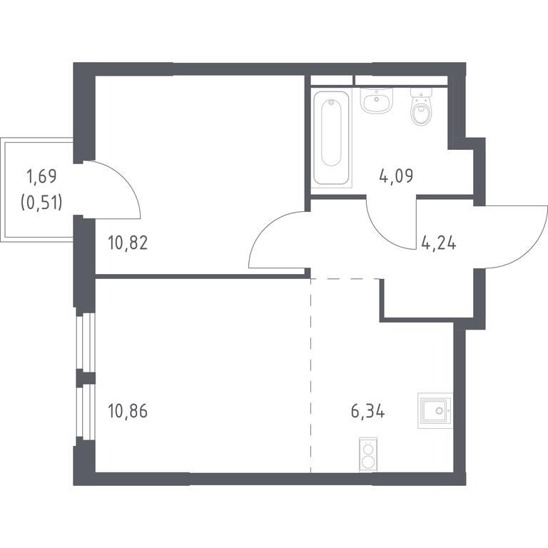Apartment Sale, 36.86 sq. m. at Kosmicheskiy kvartal, M.K. Tikhonravova Street, Yubileyniy Microdistrict, Korolyov, Moscow Region, Russia #1 Apartment Sale, 36.86 sq. m. at Kosmicheskiy kvartal, M.K. Tikhonravova Street, Yubileyniy Microdistrict, Korolyov, Moscow Region, Russia #1