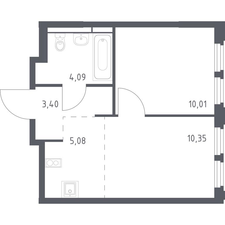 Apartment Sale, 32.93平方米 at Kosmicheskiy kvartal, M.K. Tikhonravova Street, Yubileyniy Microdistrict, Korolyov, Moscow Region, Russia #1 Apartment Sale, 32.93平方米 at Kosmicheskiy kvartal, M.K. Tikhonravova Street, Yubileyniy Microdistrict, Korolyov, Moscow Region, Russia #1