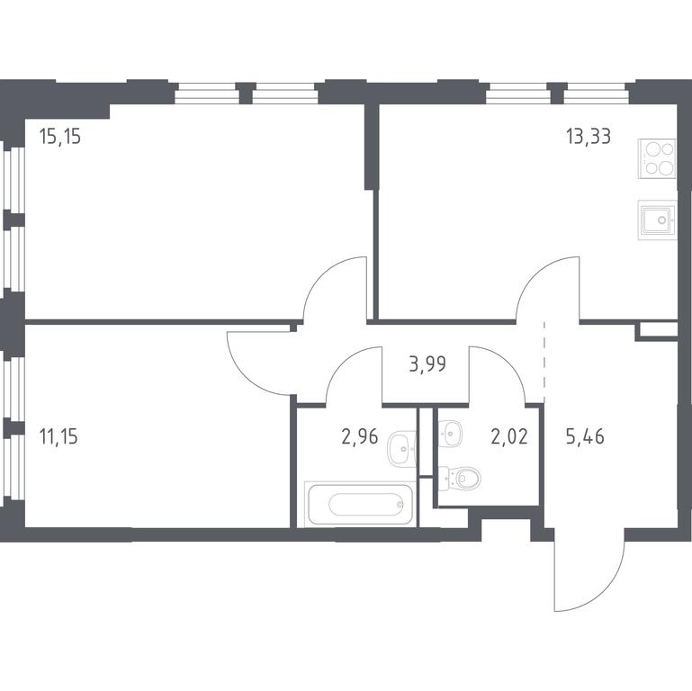 1-BD Apartment Sale, 54.06 sq. m. at Kosmicheskiy kvartal, M.K. Tikhonravova Street, Yubileyniy Microdistrict, Korolyov, Moscow Region, Russia #1 1-BD Apartment Sale, 54.06 sq. m. at Kosmicheskiy kvartal, M.K. Tikhonravova Street, Yubileyniy Microdistrict, Korolyov, Moscow Region, Russia #1
