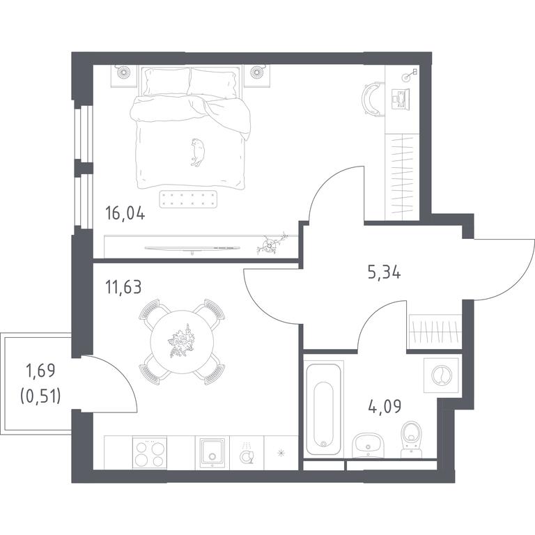 Apartment Sale, 37.61 sq. m. at Kosmicheskiy kvartal, M.K. Tikhonravova Street, Yubileyniy Microdistrict, Korolyov, Moscow Region, Russia #2 Apartment Sale, 37.61 sq. m. at Kosmicheskiy kvartal, M.K. Tikhonravova Street, Yubileyniy Microdistrict, Korolyov, Moscow Region, Russia #2