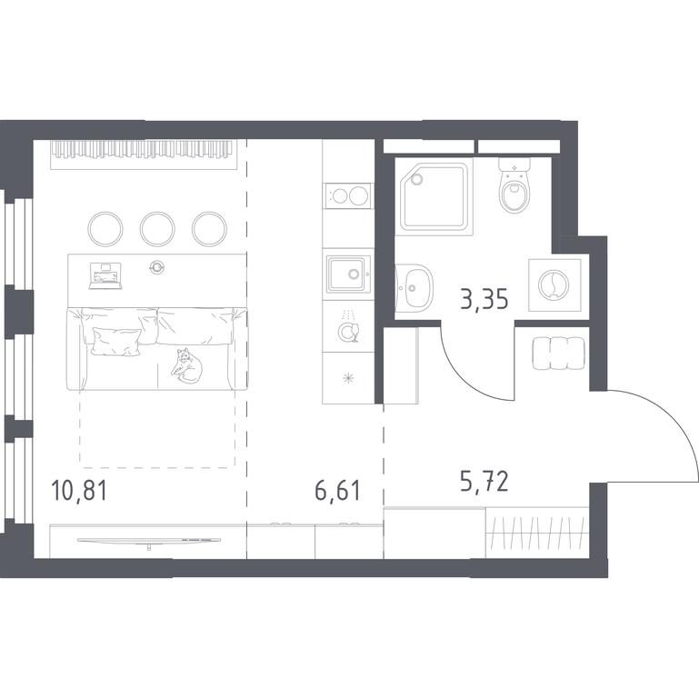 Apartment Sale, 26.49 sq. m. at Kosmicheskiy kvartal, M.K. Tikhonravova Street, Yubileyniy Microdistrict, Korolyov, Moscow Region, Russia #2 Apartment Sale, 26.49 sq. m. at Kosmicheskiy kvartal, M.K. Tikhonravova Street, Yubileyniy Microdistrict, Korolyov, Moscow Region, Russia #2