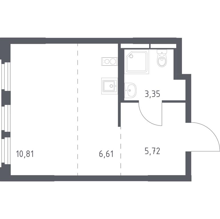 Apartment Sale, 26.49 sq. m. at Kosmicheskiy kvartal, M.K. Tikhonravova Street, Yubileyniy Microdistrict, Korolyov, Moscow Region, Russia #1 Apartment Sale, 26.49 sq. m. at Kosmicheskiy kvartal, M.K. Tikhonravova Street, Yubileyniy Microdistrict, Korolyov, Moscow Region, Russia #1