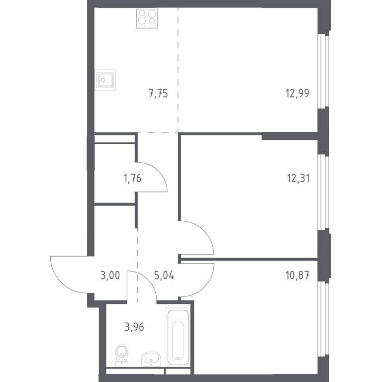 1-BD Apartment Sale, 57.68 sq. m. at Kosmicheskiy kvartal, M.K. Tikhonravova Street, Yubileyniy Microdistrict, Korolyov, Moscow Region, Russia #1 1-BD Apartment Sale, 57.68 sq. m. at Kosmicheskiy kvartal, M.K. Tikhonravova Street, Yubileyniy Microdistrict, Korolyov, Moscow Region, Russia #1