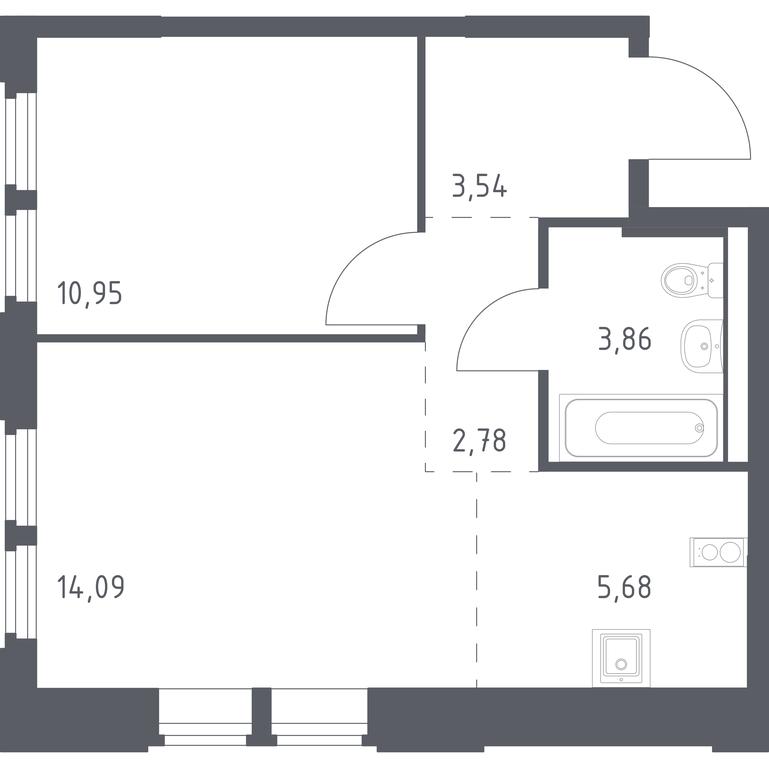 Apartment Sale, 40.9 sq. m. at Kosmicheskiy kvartal, M.K. Tikhonravova Street, Yubileyniy Microdistrict, Korolyov, Moscow Region, Russia #1 Apartment Sale, 40.9 sq. m. at Kosmicheskiy kvartal, M.K. Tikhonravova Street, Yubileyniy Microdistrict, Korolyov, Moscow Region, Russia #1