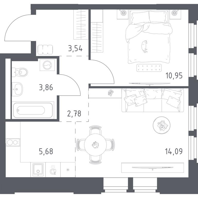 Apartment Sale, 40.9平方米 at Kosmicheskiy kvartal, M.K. Tikhonravova Street, Yubileyniy Microdistrict, Korolyov, Moscow Region, Russia #2 Apartment Sale, 40.9平方米 at Kosmicheskiy kvartal, M.K. Tikhonravova Street, Yubileyniy Microdistrict, Korolyov, Moscow Region, Russia #2