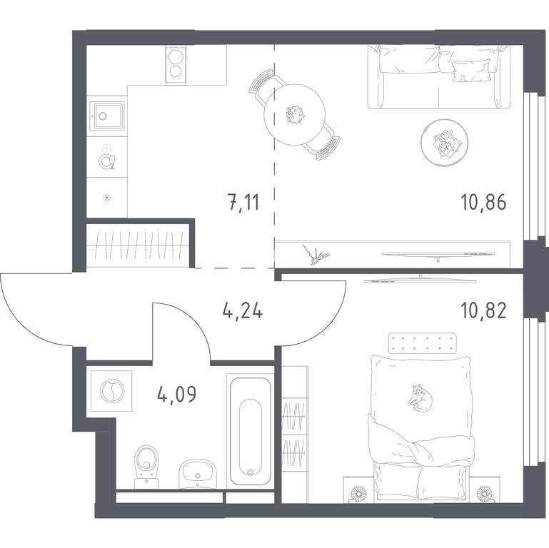 Apartment Sale, 37.12 sq. m. at Kosmicheskiy kvartal, M.K. Tikhonravova Street, Yubileyniy Microdistrict, Korolyov, Moscow Region, Russia #2 Apartment Sale, 37.12 sq. m. at Kosmicheskiy kvartal, M.K. Tikhonravova Street, Yubileyniy Microdistrict, Korolyov, Moscow Region, Russia #2