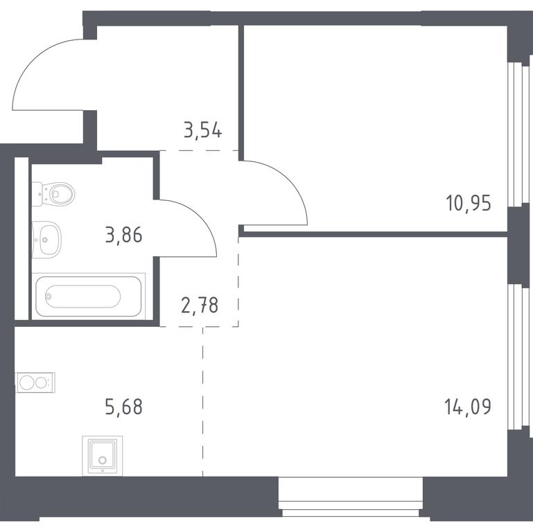 Apartment Sale, 40.9 sq. m. at Kosmicheskiy kvartal, M.K. Tikhonravova Street, Yubileyniy Microdistrict, Korolyov, Moscow Region, Russia #1 Apartment Sale, 40.9 sq. m. at Kosmicheskiy kvartal, M.K. Tikhonravova Street, Yubileyniy Microdistrict, Korolyov, Moscow Region, Russia #1