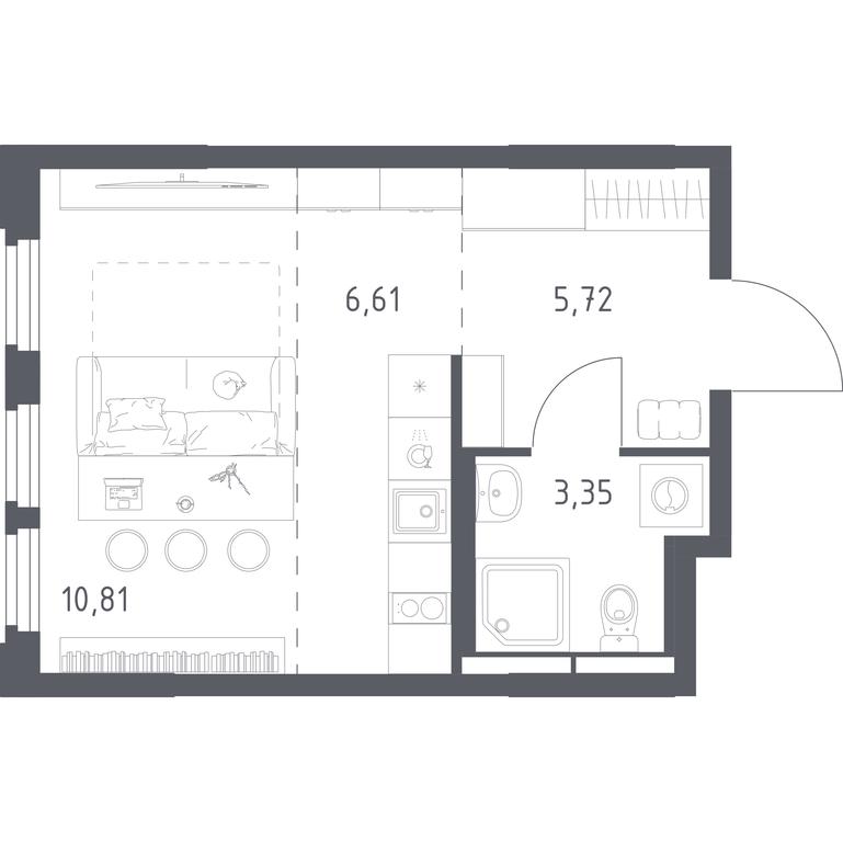 Apartment Sale, 26.49 sq. m. at Kosmicheskiy kvartal, M.K. Tikhonravova Street, Yubileyniy Microdistrict, Korolyov, Moscow Region, Russia #2 Apartment Sale, 26.49 sq. m. at Kosmicheskiy kvartal, M.K. Tikhonravova Street, Yubileyniy Microdistrict, Korolyov, Moscow Region, Russia #2