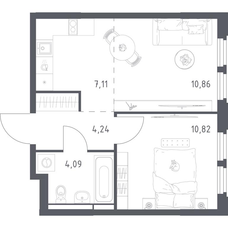 Apartment Sale, 37.12 sq. m. at Kosmicheskiy kvartal, M.K. Tikhonravova Street, Yubileyniy Microdistrict, Korolyov, Moscow Region, Russia #2 Apartment Sale, 37.12 sq. m. at Kosmicheskiy kvartal, M.K. Tikhonravova Street, Yubileyniy Microdistrict, Korolyov, Moscow Region, Russia #2