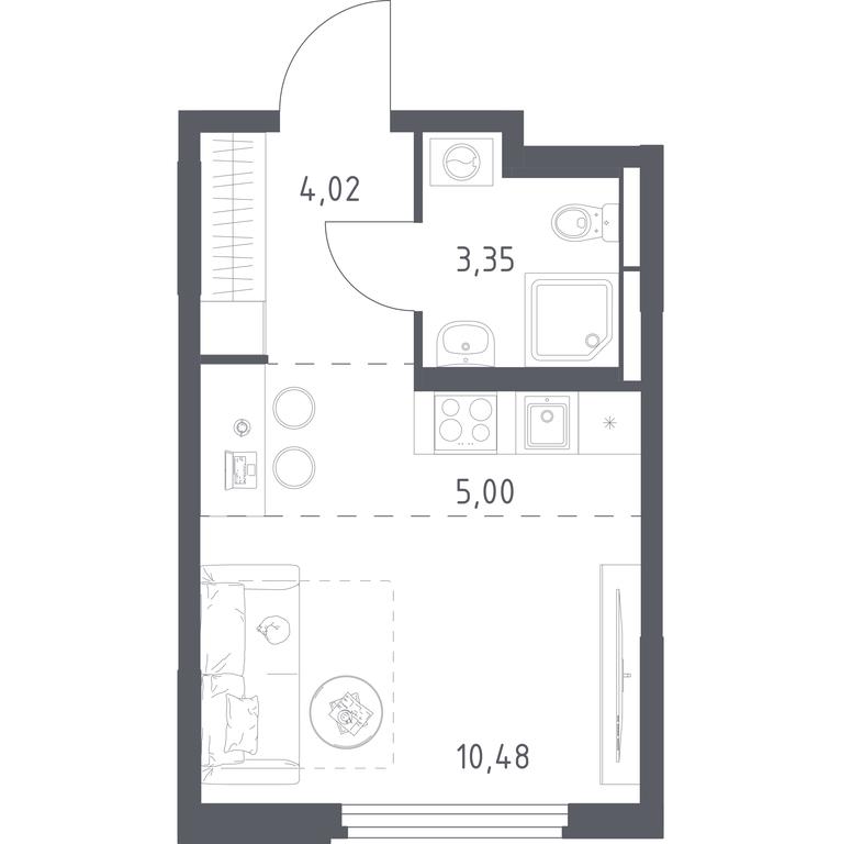 Apartment Sale, 22.85平方米 at Kosmicheskiy kvartal, M.K. Tikhonravova Street, Yubileyniy Microdistrict, Korolyov, Moscow Region, Russia #2 Apartment Sale, 22.85平方米 at Kosmicheskiy kvartal, M.K. Tikhonravova Street, Yubileyniy Microdistrict, Korolyov, Moscow Region, Russia #2