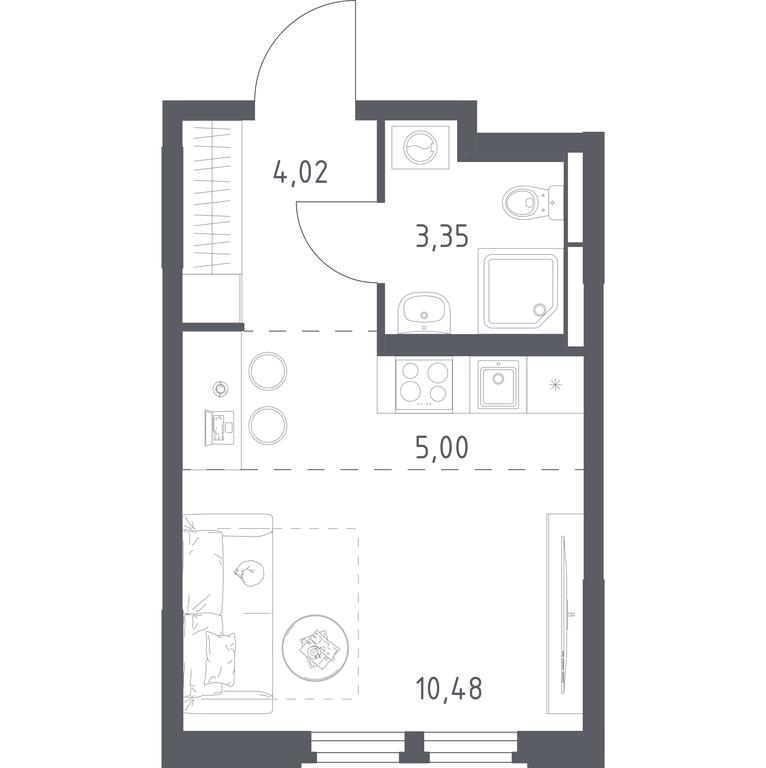 Apartment Sale, 22.85 sq. m. at Kosmicheskiy kvartal, M.K. Tikhonravova Street, Yubileyniy Microdistrict, Korolyov, Moscow Region, Russia #2 Apartment Sale, 22.85 sq. m. at Kosmicheskiy kvartal, M.K. Tikhonravova Street, Yubileyniy Microdistrict, Korolyov, Moscow Region, Russia #2