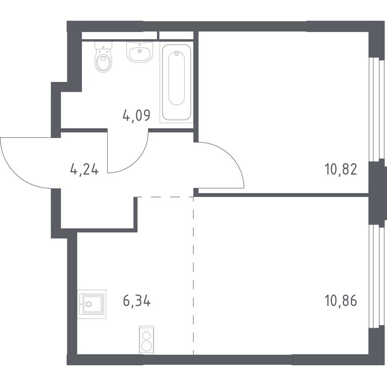 Apartment Sale, 36.35平方米 at Kosmicheskiy kvartal, M.K. Tikhonravova Street, Yubileyniy Microdistrict, Korolyov, Moscow Region, Russia #1 Apartment Sale, 36.35平方米 at Kosmicheskiy kvartal, M.K. Tikhonravova Street, Yubileyniy Microdistrict, Korolyov, Moscow Region, Russia #1