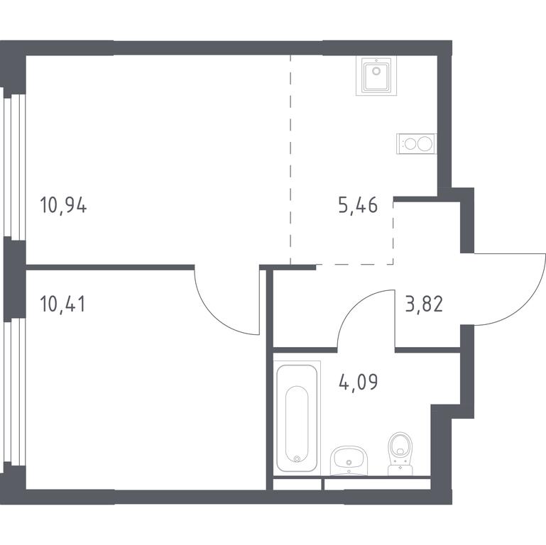 Apartment Sale, 34.72平方米 at Kosmicheskiy kvartal, M.K. Tikhonravova Street, Yubileyniy Microdistrict, Korolyov, Moscow Region, Russia #1 Apartment Sale, 34.72平方米 at Kosmicheskiy kvartal, M.K. Tikhonravova Street, Yubileyniy Microdistrict, Korolyov, Moscow Region, Russia #1