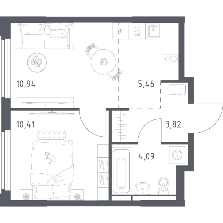 Apartment Sale, 34.72平方米 at Kosmicheskiy kvartal, M.K. Tikhonravova Street, Yubileyniy Microdistrict, Korolyov, Moscow Region, Russia #2 Apartment Sale, 34.72平方米 at Kosmicheskiy kvartal, M.K. Tikhonravova Street, Yubileyniy Microdistrict, Korolyov, Moscow Region, Russia #2