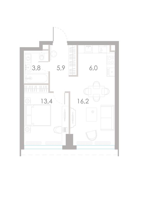 1-BD Apartment Sale, 45.3 sq. m. at River Park Towers, Kutuzovsky Drive, 16с1, Moscow, Russia #1 1-BD Apartment Sale, 45.3 sq. m. at River Park Towers, Kutuzovsky Drive, 16с1, Moscow, Russia #1