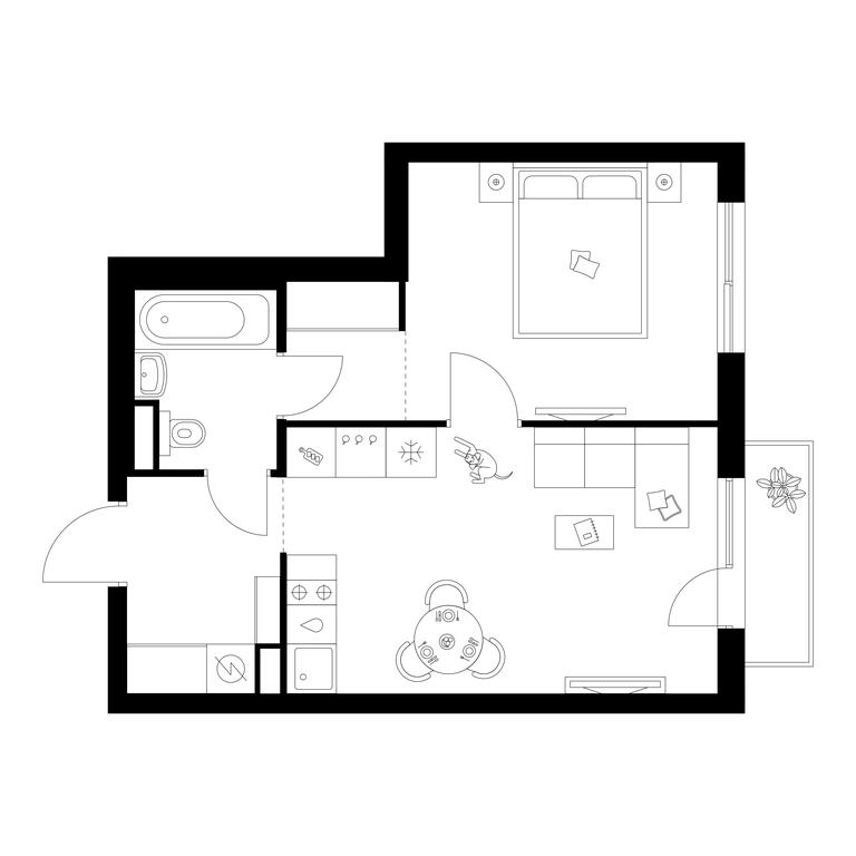 1-BD Apartment Sale, 38.9平方米 at Matveevskiy Park, Ochakovskoye Highway, вл3с11, Moscow, Russia #1