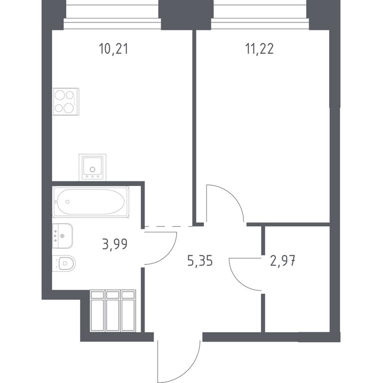 Продажа квартиры, 34,02 м² в ЖК «Тропарево Парк», Киевское шоссе, 21-й километр, 3с4, поселение Мосрентген, Москва, Россия #1 Продажа квартиры, 34,02 м² в ЖК «Тропарево Парк», Киевское шоссе, 21-й километр, 3с4, поселение Мосрентген, Москва, Россия #1
