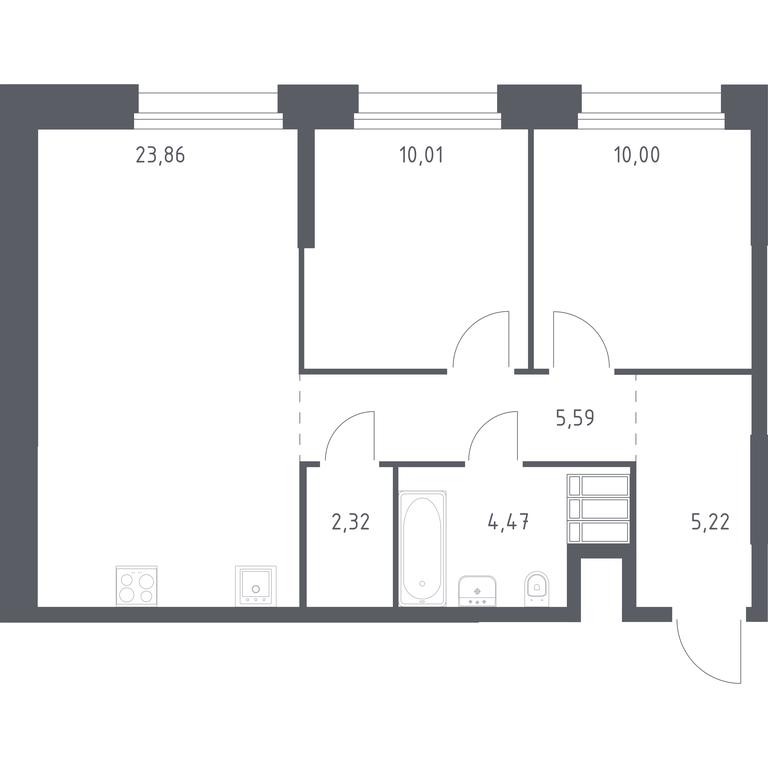 1-BD Apartment Sale, 61.47平方米 at Troparevo Park, Kiyevskoye shosse, 21-y kilometr, 3с4, Mosrentgen Settlement, Moscow, Russia #1 1-BD Apartment Sale, 61.47平方米 at Troparevo Park, Kiyevskoye shosse, 21-y kilometr, 3с4, Mosrentgen Settlement, Moscow, Russia #1