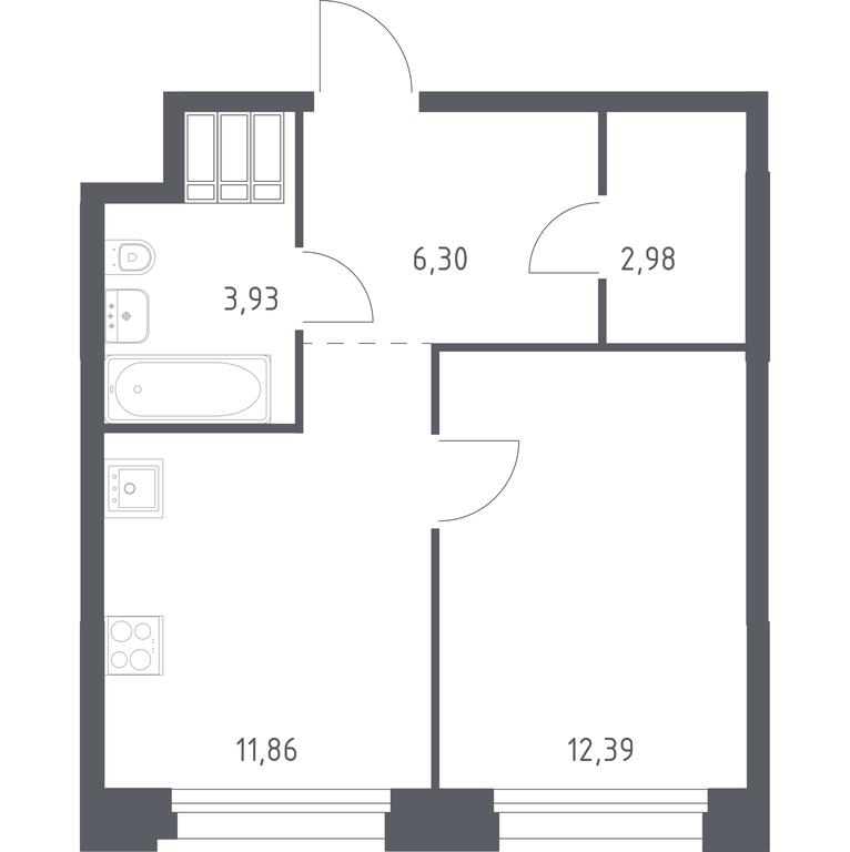 Продажа квартиры, 37,74 м² в ЖК «Тропарево Парк», Киевское шоссе, 21-й километр, 3с4, поселение Мосрентген, Москва, Россия #1 Продажа квартиры, 37,74 м² в ЖК «Тропарево Парк», Киевское шоссе, 21-й километр, 3с4, поселение Мосрентген, Москва, Россия #1