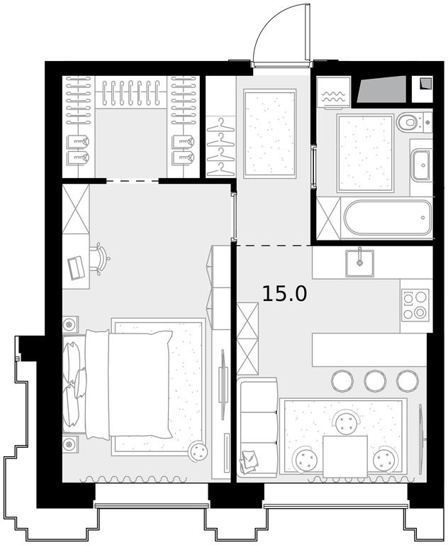 1-BD Apartment Sale, 46.8 sq. m. at Vysotka na Zhukova, Demyana Bednogo Street, вл24, Moscow, Russia #1 1-BD Apartment Sale, 46.8 sq. m. at Vysotka na Zhukova, Demyana Bednogo Street, вл24, Moscow, Russia #1