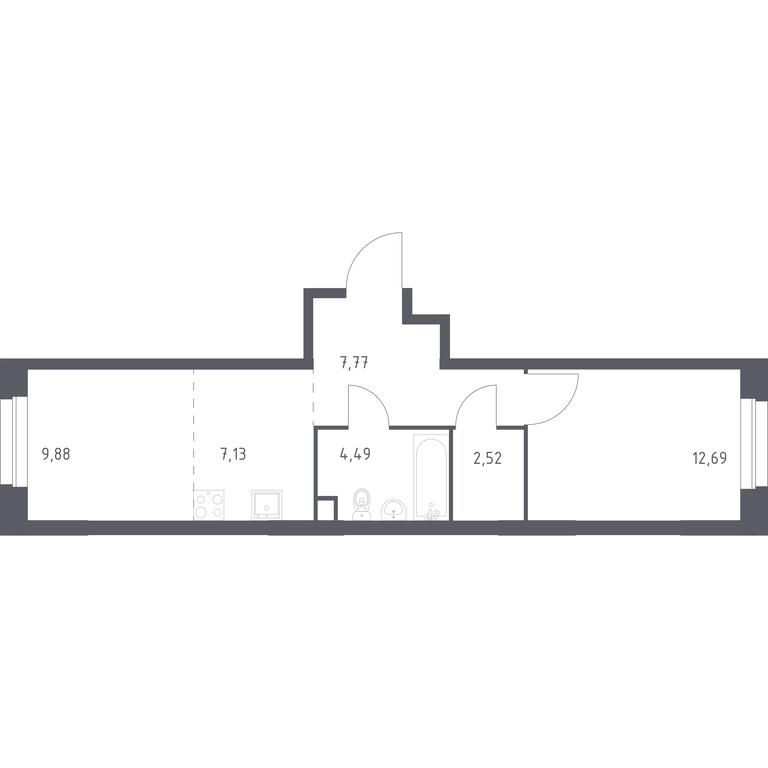 Apartment Sale, 44.48 sq. m. at Eko Bunino, prospekt Kuprina, 34к1, Sosenskoye Settlement, Moscow, Russia #1 Apartment Sale, 44.48 sq. m. at Eko Bunino, prospekt Kuprina, 34к1, Sosenskoye Settlement, Moscow, Russia #1