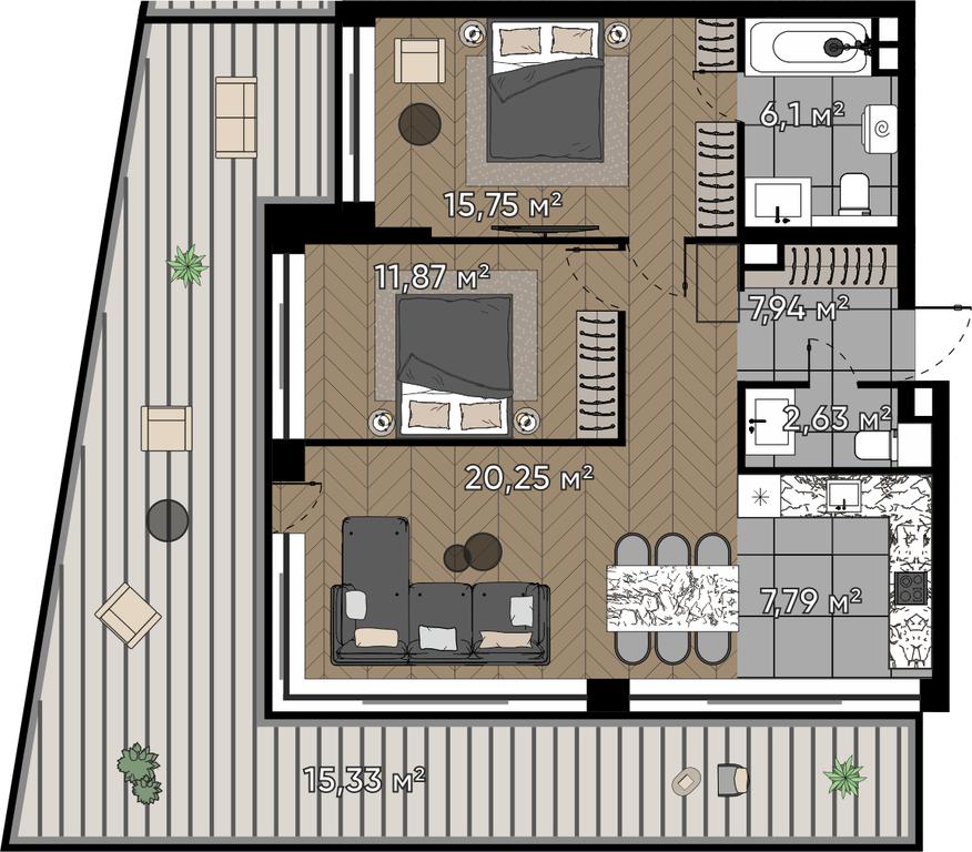 3-BD Apartment Sale, 87.66 sq. m. at Kvartal Serebryany Bor, Berzarina Street, Moscow, Russia #1 3-BD Apartment Sale, 87.66 sq. m. at Kvartal Serebryany Bor, Berzarina Street, Moscow, Russia #1