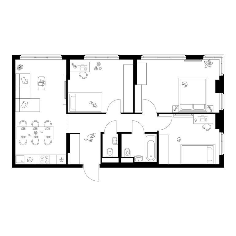 3-BD Apartment Sale, 73.5 sq. m. at Irtyshskiy Kvartal, 2nd Irtyshsky Drive, Moscow, Russia #1 3-BD Apartment Sale, 73.5 sq. m. at Irtyshskiy Kvartal, 2nd Irtyshsky Drive, Moscow, Russia #1