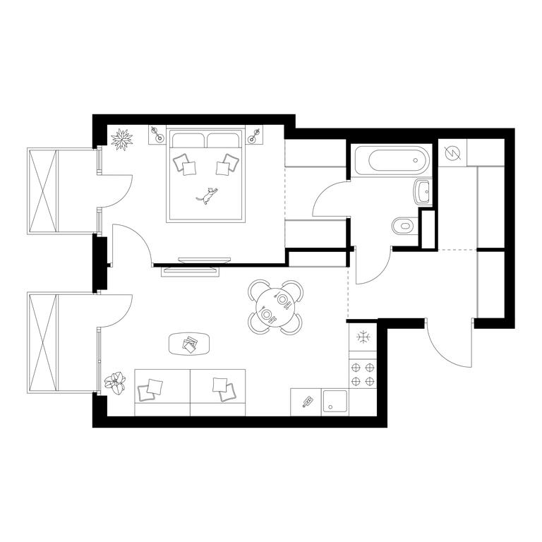 1-BD Apartment Sale, 42.7 sq. m. at Irtyshskiy Kvartal, 2nd Irtyshsky Drive, Moscow, Russia #1 1-BD Apartment Sale, 42.7 sq. m. at Irtyshskiy Kvartal, 2nd Irtyshsky Drive, Moscow, Russia #1