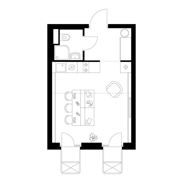 Apartment Sale, 25.5 sq. m. at Irtyshskiy Kvartal, 2nd Irtyshsky Drive, Moscow, Russia #1
