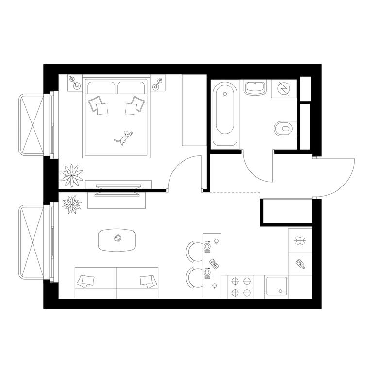 1-BD Apartment Sale, 31.7 sq. m. at Irtyshskiy Kvartal, 2nd Irtyshsky Drive, Moscow, Russia #1 1-BD Apartment Sale, 31.7 sq. m. at Irtyshskiy Kvartal, 2nd Irtyshsky Drive, Moscow, Russia #1