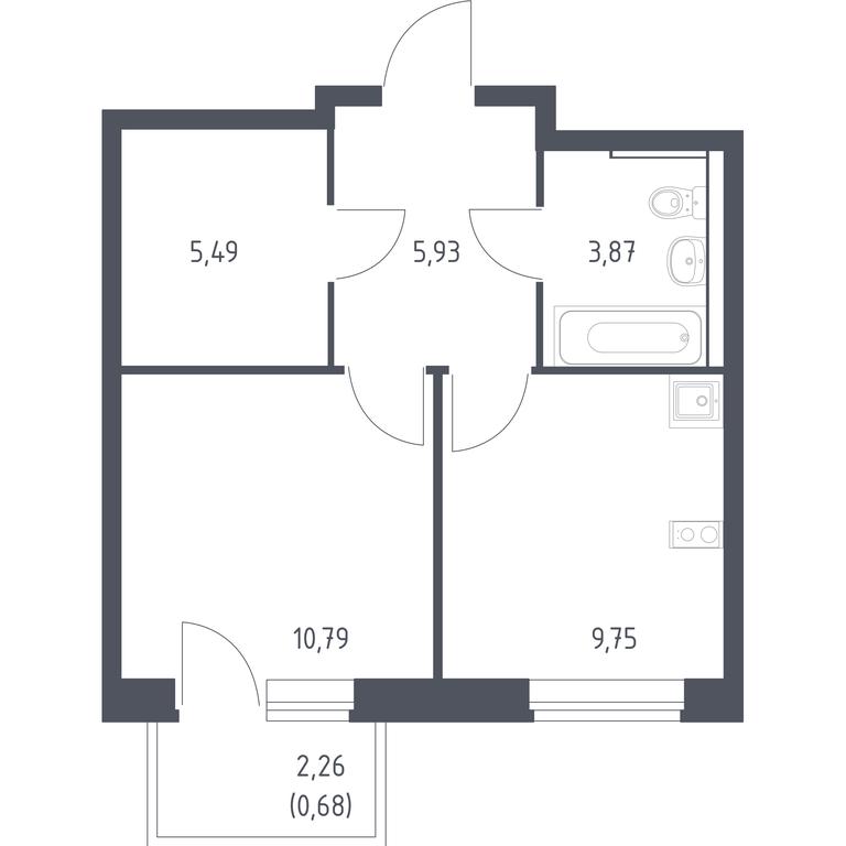 Apartment Sale, 36.51 sq. m. at Egorovo Park, 1-y kvartal, posyolok Zhilino-1, Lubertsy City District, Moscow Region, Russia #1 Apartment Sale, 36.51 sq. m. at Egorovo Park, 1-y kvartal, posyolok Zhilino-1, Lubertsy City District, Moscow Region, Russia #1
