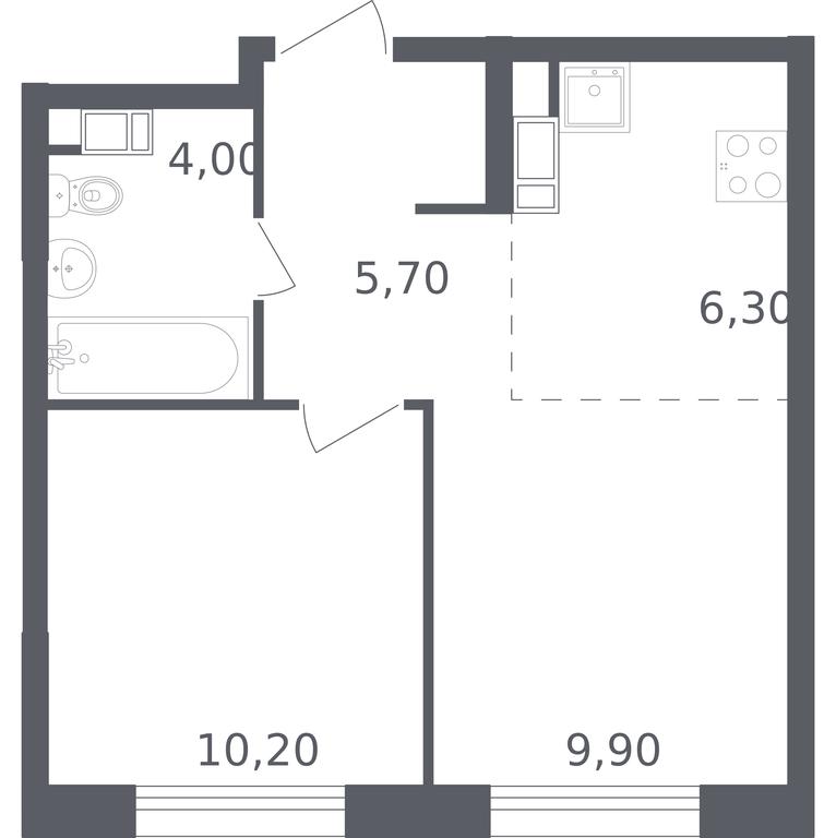 Apartment Sale, 36.1 sq. m. at Olhovy Kvartal, 5-ya ulitsa Lesnyye Polyany, posyolok Gazoprovod, Sosenskoye Settlement, Moscow, Russia #1 Apartment Sale, 36.1 sq. m. at Olhovy Kvartal, 5-ya ulitsa Lesnyye Polyany, posyolok Gazoprovod, Sosenskoye Settlement, Moscow, Russia #1