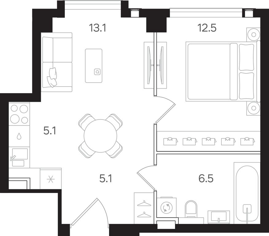 1-BD Apartment Sale, 42.3 sq. m. at Mangazeya na Tulskoy, Bolshaya Tulskaya Street, Moscow, Russia #1 1-BD Apartment Sale, 42.3 sq. m. at Mangazeya na Tulskoy, Bolshaya Tulskaya Street, Moscow, Russia #1