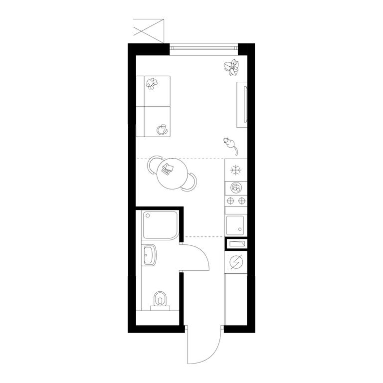 Apartment Sale, 19.5平方米 at Moskvoreche, Kotlyakovskaya Street, Moscow, Russia #1