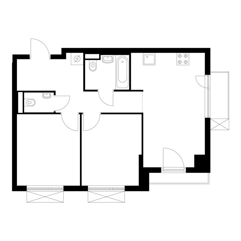 Продажа 2-комн. квартиры, 54,2 м² в ЖК «Ильинские луга», Заповедная улица, 1, посёлок Ильинское-Усово, городской округ Красногорск, Московская область, Россия #1
