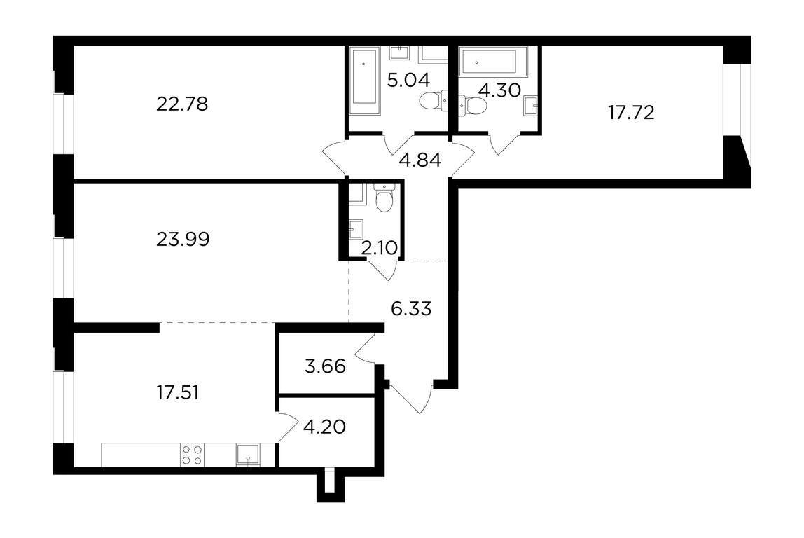 2-BD Apartment Sale, 113.2 sq. m. at Foriver, Simonovskaya Embankment, 3к1, Moscow, Russia #1 2-BD Apartment Sale, 113.2 sq. m. at Foriver, Simonovskaya Embankment, 3к1, Moscow, Russia #1