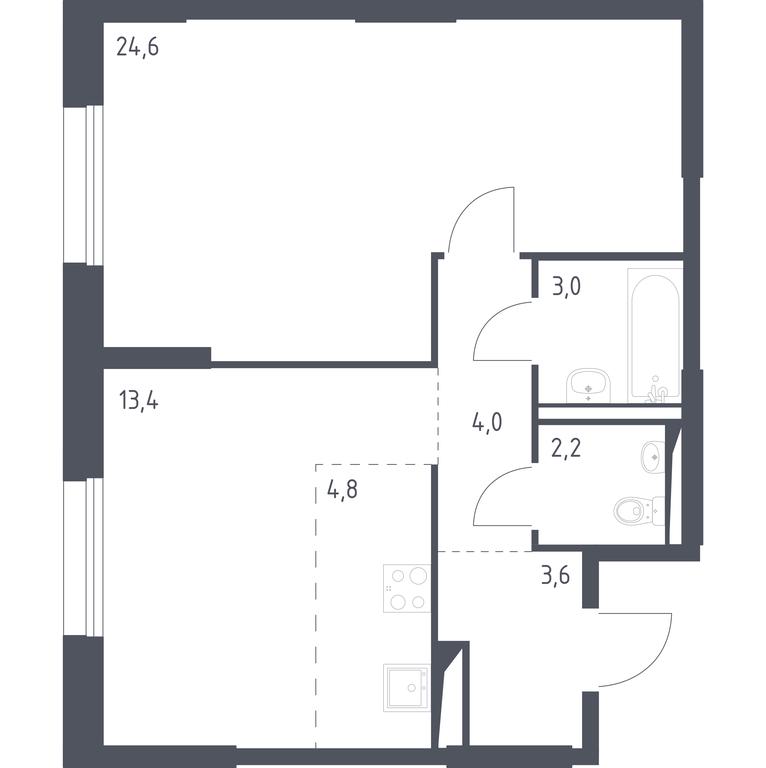 Продажа 1-комн. квартиры, 55,6 м² в ЖК «Молжаниново», Ленинградское шоссе, 229, Москва, Россия #1