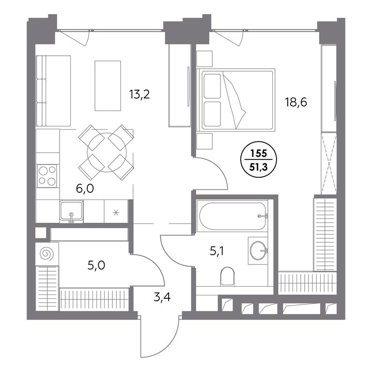 Продажа 2-комн. квартиры, 51,3 м² в ЖК «Монблан», Шлюзовая набережная, 2/1с1, Москва, Россия #1 Продажа 2-комн. квартиры, 51,3 м² в ЖК «Монблан», Шлюзовая набережная, 2/1с1, Москва, Россия #1