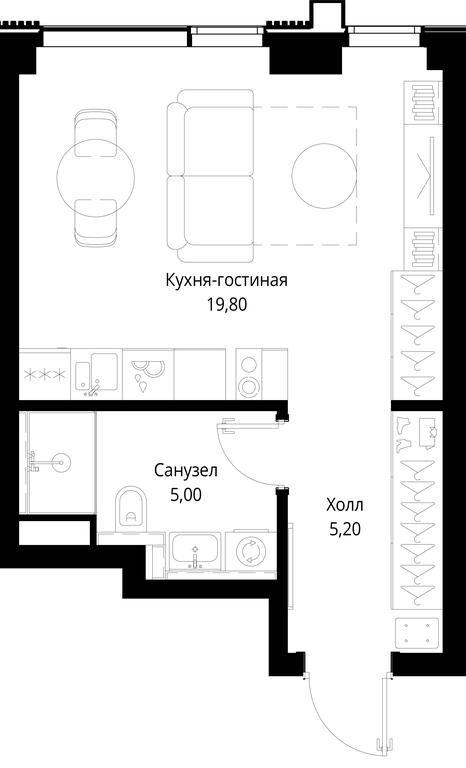 Apartment Sale, 30 sq. m. at Multikvartal CITYZEN, Vishnyovaya Street, Moscow, Russia #1