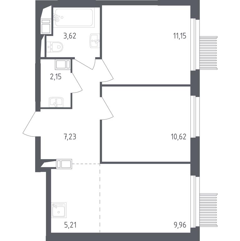 1-BD Apartment Sale, 49.94 sq. m. at Mytishchi Park, Silikatnaya ulitsa, 41к3, Mytischi, Moscow Region, Russia #1 1-BD Apartment Sale, 49.94 sq. m. at Mytishchi Park, Silikatnaya ulitsa, 41к3, Mytischi, Moscow Region, Russia #1