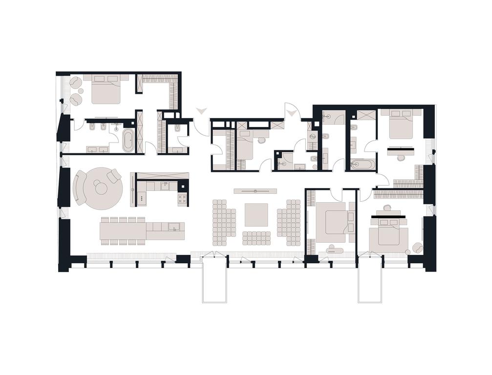 4-BD Apartment Sale, 266.6 sq. m. at Victory Park Residences, Bratyev Fonchenko Street, вл3, Moscow, Russia #1 4-BD Apartment Sale, 266.6 sq. m. at Victory Park Residences, Bratyev Fonchenko Street, вл3, Moscow, Russia #1
