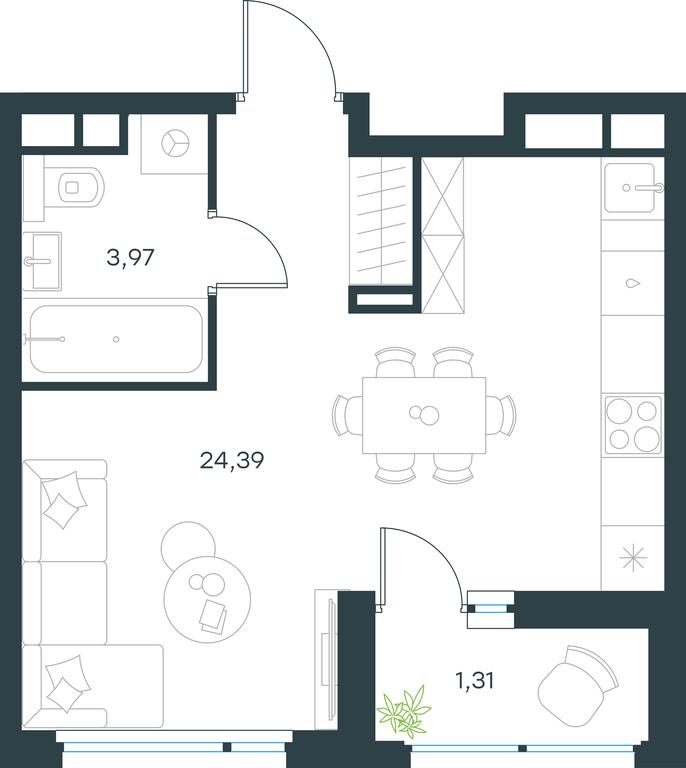 Apartment Sale, 29.1 sq. m. at Gorod V lesu, Gorod V Lesu Residential Complex, Village of Otradnoye, Krasnogorsk Urban District, Moscow Region, Russia #1 Apartment Sale, 29.1 sq. m. at Gorod V lesu, Gorod V Lesu Residential Complex, Village of Otradnoye, Krasnogorsk Urban District, Moscow Region, Russia #1